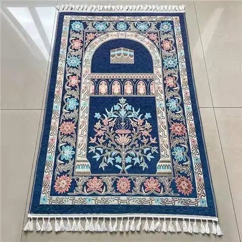 Muslim Carpet Worship Blanket Chenille Middle East Islam Eid Mat Non Slip Home Decor Church Utensils Islamism Rug
