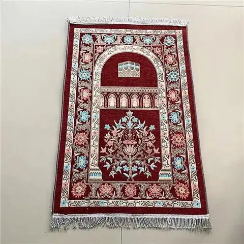 Muslim Carpet Worship Blanket Chenille Middle East Islam Eid Mat Non Slip Home Decor Church Utensils Islamism Rug