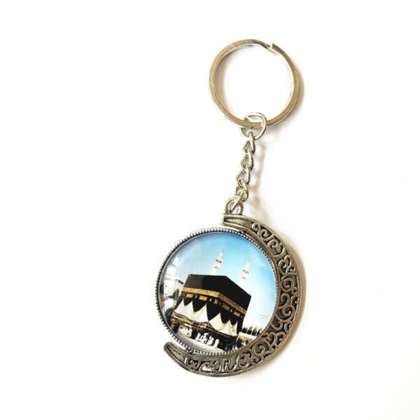 Muslim Keychain Ramadan Style Key Ring Islam Kaaba Crystal Key Chain