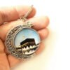 Muslim Keychain Ramadan Style Key Ring Islam Kaaba Crystal Key Chain