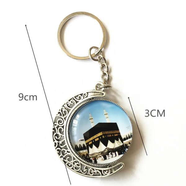 Muslim Keychain Ramadan Style Key Ring Islam Kaaba Crystal Key Chain