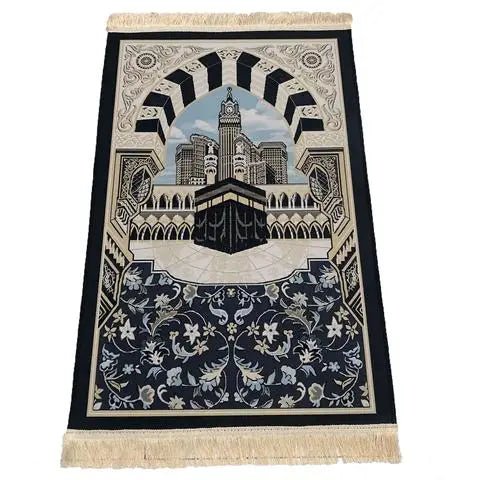 Muslim Sets Carpet Prayer Islamic 3D Printed Rug Worship Mat Eid Decoration Blanket Non Slip Home Decor