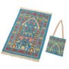 Muslim Worship Mat Prayer Blanket Travel Chenille Rug With Bag Islamic Eid Decoration Islam Carpet Portable