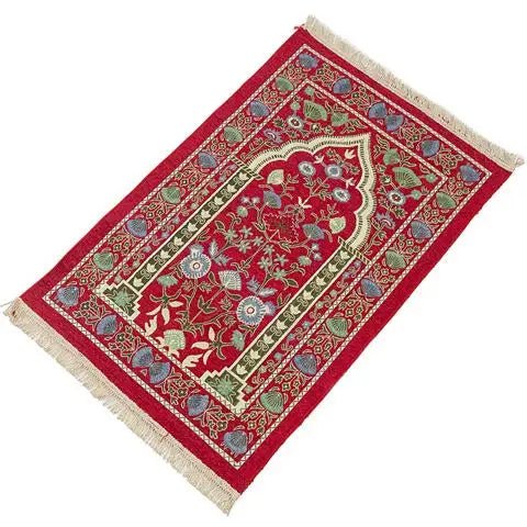 Muslim Worship Rug Chenille Blanket Islamic Mat Prayer Home Decor Portable Carpet Church Utensils