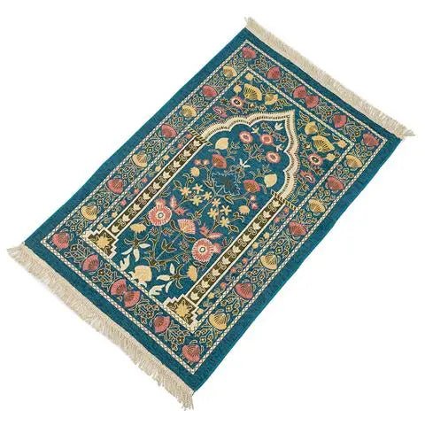 Muslim Worship Rug Chenille Blanket Islamic Mat Prayer Home Decor Portable Carpet Church Utensils