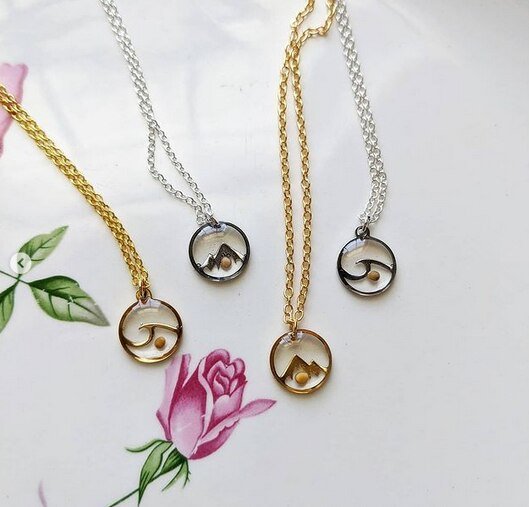 Mustard Seed Pendant Necklace In Mountain - Christian Necklace,Matthew 17:20 Necklace,Faith As Small As A Mustard Seed Necklace