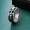 My Shape Viking Celtics Knot Ring For Men Women Black Color Geometric Stainless Steel Finger Rings Vintage Male Jewelry Anillos - Rings