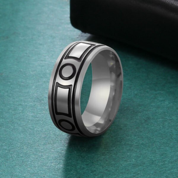 My Shape Viking Celtics Knot Ring For Men Women Black Color Geometric Stainless Steel Finger Rings Vintage Male Jewelry Anillos - Rings