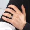 My Shape Viking Celtics Knot Ring For Men Women Black Color Geometric Stainless Steel Finger Rings Vintage Male Jewelry Anillos - Rings