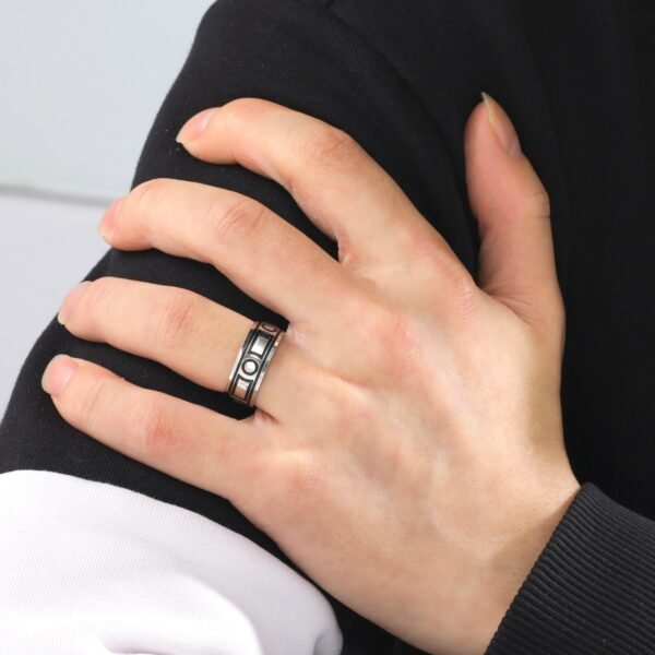My Shape Viking Celtics Knot Ring For Men Women Black Color Geometric Stainless Steel Finger Rings Vintage Male Jewelry Anillos - Rings