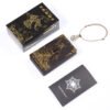 Golden Foil Tarot Black Flip Table Game Divination Mysterious Tarot Card