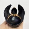 Mysterious Ninja Bat Sculpture Resin Crafts Ornaments Desktop Home Decor Crystal Ball Base Suitable for 4-6cm Balls