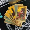 Mystery Divination Tarot Card Sun Moon Table Game Prediction Card Gift Box  PVC Waterproof Wear-resistant Luxury