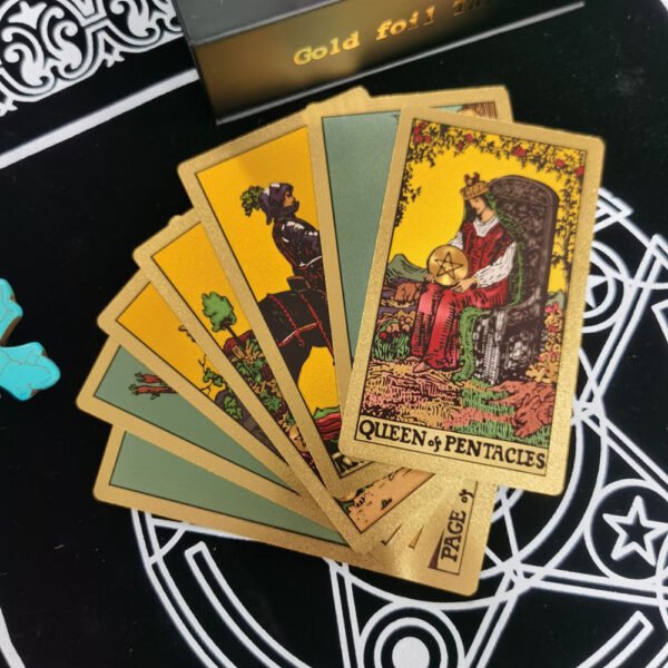 Mystery Divination Tarot Card Sun Moon Table Game Prediction Card Gift Box  PVC Waterproof Wear-resistant Luxury