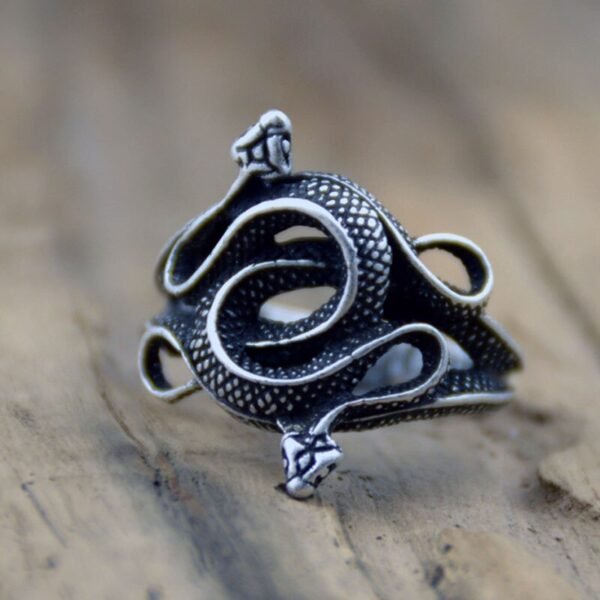 Mystical Gothic Snake Open Adjustable Ring Pagan Witch Serpent Ring Spirit Occult Jewelry