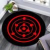 Naruto Sasuke Akatsuki sharingan rinnegan Printed Round  Rugs Floor Mat Non-slip Round Carpet for Livingroom