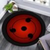 Naruto Sasuke Akatsuki sharingan rinnegan Printed Round  Rugs Floor Mat Non-slip Round Carpet for Livingroom