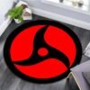 Naruto Sasuke Akatsuki sharingan rinnegan Printed Round  Rugs Floor Mat Non-slip Round Carpet for Livingroom