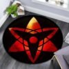 Naruto Sasuke Akatsuki sharingan rinnegan Printed Round  Rugs Floor Mat Non-slip Round Carpet for Livingroom