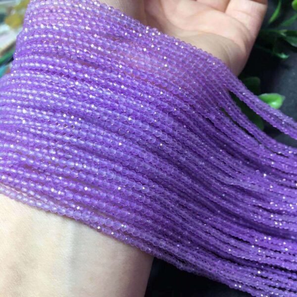 Magicun Crystal~Natural 2mm Lavender Purple Spinel Faceted crystal Beads diy Jewelry Material