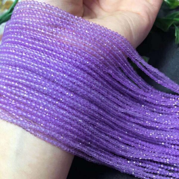Magicun Crystal~Natural 2mm Lavender Purple Spinel Faceted crystal Beads diy Jewelry Material
