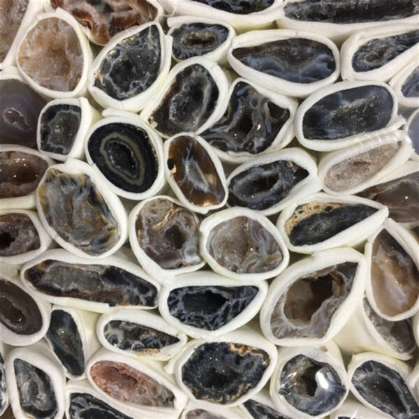 Natural Agate Geode Crystal Box Reiki Healing Mineral Specimen Collection