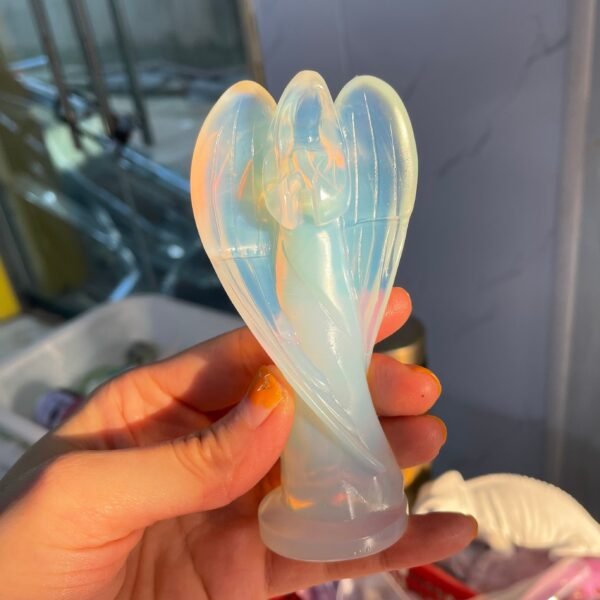 Crystal Stone Angel Figurines | Angel Figurines Natural Stone | Angel Crystal Carving - Stones