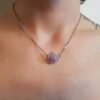 Natural Amethysts Irregular Quartz Pendant Necklace Magic Energy Stone Necklace