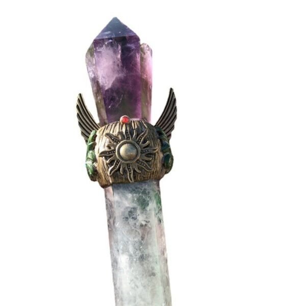 Natural Crystal Handmade Magic Stick Point Witch Crafts Cosplay Props Fairy Wand Party Halloween Decoration Party Gift| |