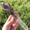 Natural Crystal Handmade Magic Stick Point Witch Crafts Cosplay Props Fairy Wand Party Halloween Decoration Party Gift| |