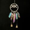 Triple Moon Bell Pendant Wicca Pendant Decoration Witch Wall Decoration Door Bell Window Decoration Gift  Wall Decor
