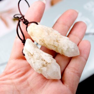 Natural-Gemstone-Crystal-Cluster-Clear-Quartz-Healing-Stone-Pendant-Crystal-Point-Necklace-Gifts-Collectables-Home-Decor Magicun Stone~Natural Gemstone Crystal Cluster Clear Quartz Healing Stone Pendant Crystal Point Necklace Gifts Collectables Home Decor