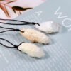Magicun Stone~Natural Gemstone Crystal Cluster Clear Quartz Healing Stone Pendant  Crystal Point Necklace Gifts Collectables Home Decor