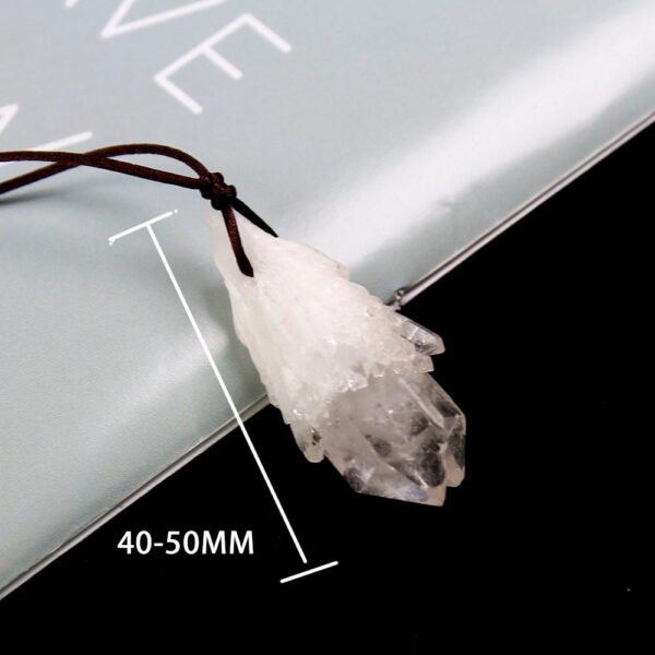 Magicun Stone~Natural Gemstone Crystal Cluster Clear Quartz Healing Stone Pendant  Crystal Point Necklace Gifts Collectables Home Decor