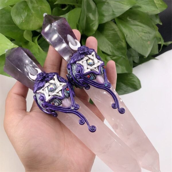 Natural High Quality Crystal Magic Stick Carving Reiki Healing Ornaments Figurine Crafts