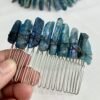 Natural Kyanite Hair Combs, Crystal , Natural Kyanite Hair Clips, Wedding Party Dress Up, Wicca Accessories Gift