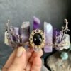 Natural Quartz Crown Amethyst Headband  Witch Accessories Gift