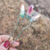 Magic Wicca~Natural Quartz Raw Crystal Hoop Hair Clip For Women Small Hoop Birthday Jewelry Gift