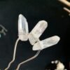 Natural Quartz Raw Crystal Hoop Hair Clip White crystal,Color plating Witch Accessories Women Hair Stick Small Hoop Jewelry Gift