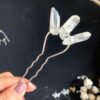 Natural Quartz Raw Crystal Hoop Hair Clip White crystal,Color plating Witch Accessories Women Hair Stick Small Hoop Jewelry Gift