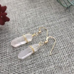 Natural-Raw-Quartz-Crystal-Point-Earrings-Matte-Point-Earrings-Raw-Fashion-pendant-Women-Gifts-2020-new Natural Raw Quartz Crystal Point Earrings Matte Point Earrings