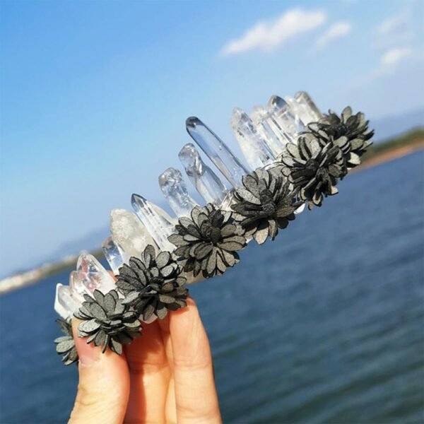 Magic Wicca~Natural Raw crystal rainbow crown headband Crystal crown witch bride party gift mysterious wedding bridesmaid jewelry princess