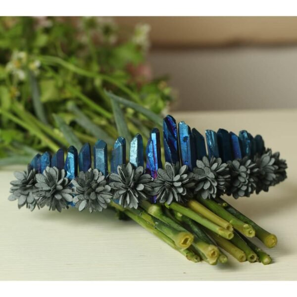 Magic Wicca~Natural Raw crystal rainbow crown headband Crystal crown witch bride party gift mysterious wedding bridesmaid jewelry princess