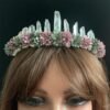 Magic Wicca~Natural Raw crystal rainbow crown headband Crystal crown witch bride party gift mysterious wedding bridesmaid jewelry princess
