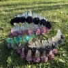 Magic Wicca~Natural Raw crystal rainbow crown headband Crystal crown witch bride party gift mysterious wedding bridesmaid jewelry princess
