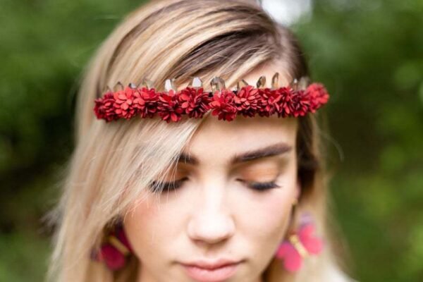 Magic Wicca~Natural Raw crystal rainbow crown headband Crystal crown witch bride party gift mysterious wedding bridesmaid jewelry princess