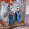 Natural Raw crystal rough earrings creative hand-wound multi-color quartz stone pendant BOHO earrings gift