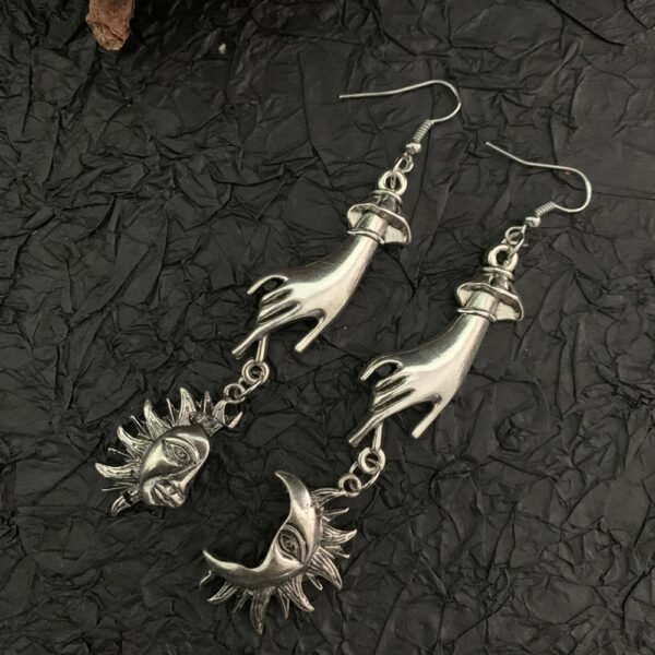 Natural Raw crystal rough earrings creative hand-wound multi-color quartz stone pendant BOHO earrings gift