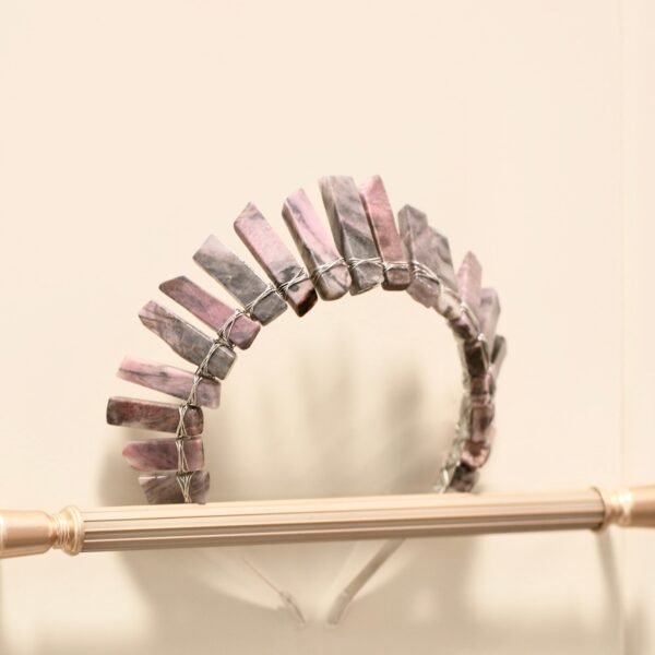 Natural Rhodolite Crown Raw Crystal Headband Quartz Headdress Witchcraft Headdress Jewelry Bridal Gift