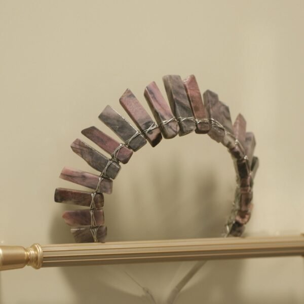 Natural Rhodolite Crown Raw Crystal Headband Quartz Headdress Witchcraft Headdress Jewelry Bridal Gift